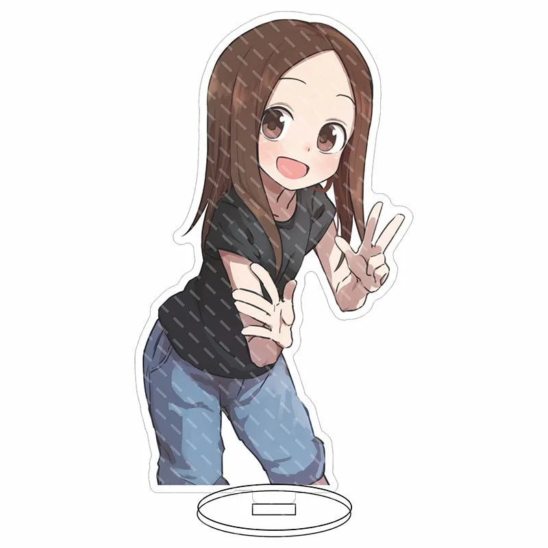 16CM Anime Figure Teasing Master Takagi-san Nishikata Takagi Cos Acrylic Stand Ornaments Cute Chrismas Gifts