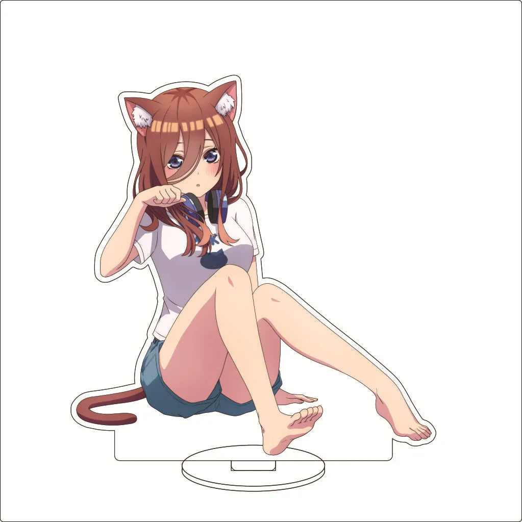 16CM Anime The Quintessential Quintuplets Nakano Nino Nakano Yotsuba Nakano Miku Nakano Ichika Cos Acrylic Figure Stand Ornament