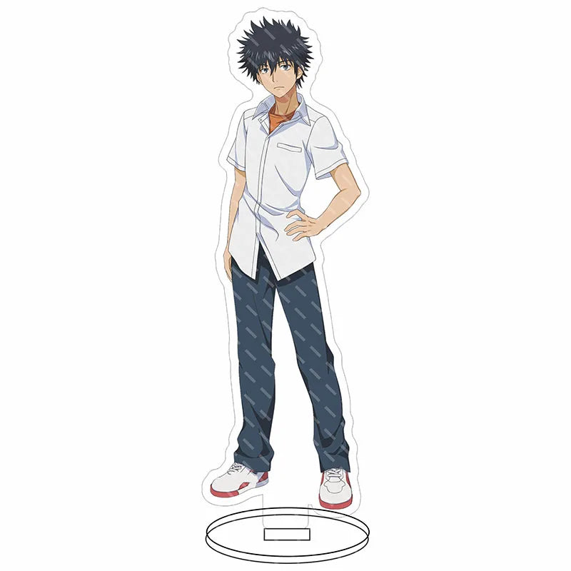 16CM Anime Figure A Certain Scientific Railgun‌ Misaka Mikoto Shirai Kuroko Uiharu Kazari Cos Acrylic Stand Ornaments Gifts