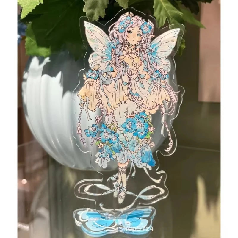 Frieren Beyond Journey's End Fern Rose Fairies Anime Acrylic Stand Figure Model Plate Breastpin Cosplay Emblem Decor