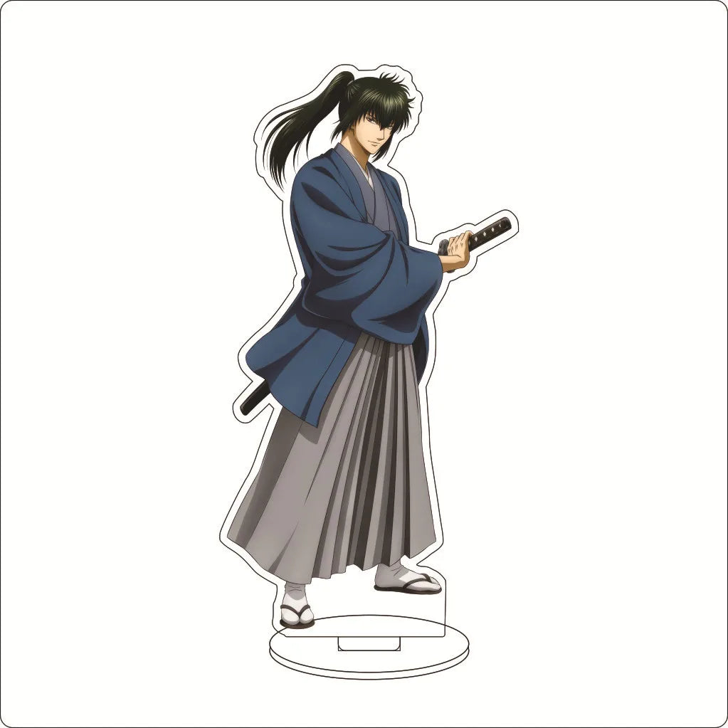 16CM Anime Gintama Sakata Gintoki Shimura Shinpachi Kagura Kondou Isao Okita Sougo Cos Acrylic Figure Stand Ornaments Gifts