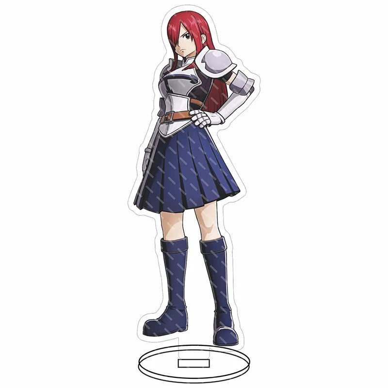 16CM Anime Figure FAIRY TAIL Natsu Dragneel Lucy Heartfilia Erza Scarlet Wendy Marvell Cos Acrylic Big Stand Ornaments Gifts