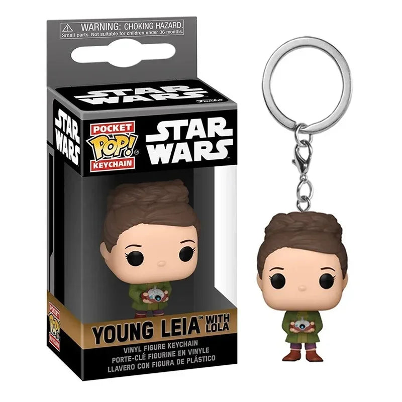 FUNKO POP Star Wars Hera Syndulla AHSOKA BO-KATAN Leiya IG-11 Chubacca R2-D2 Darth Vader Stromtrooper Pocket Pop Keychain Toys