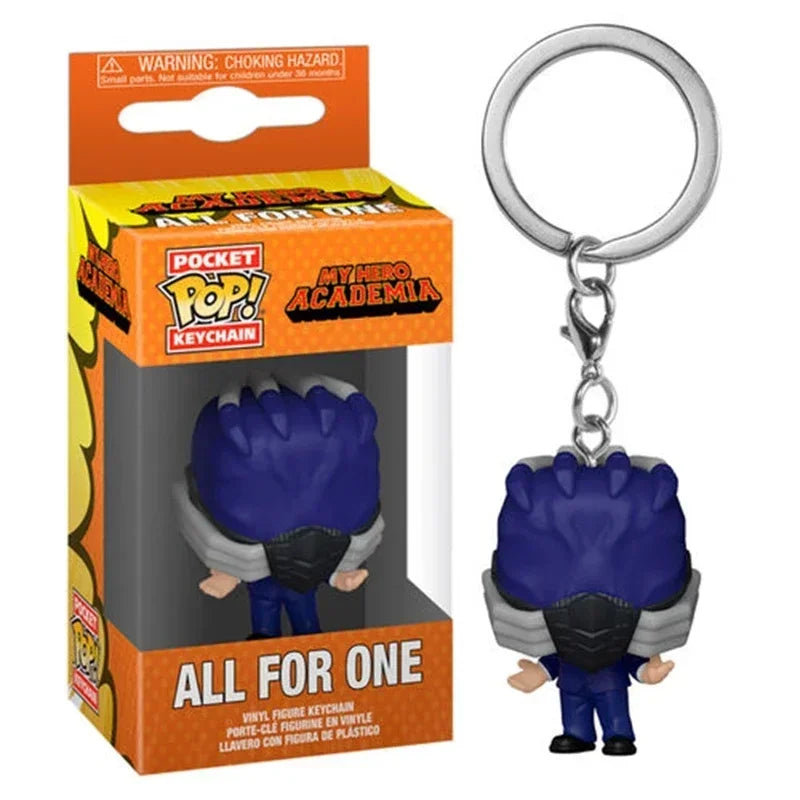 Funko Pop Keychain Toy My Hero Academia Deku Kyoka Jiro Neito Monoma Izuku Midoriya Shoto Todoroki All Might Bakugo PVC Toys
