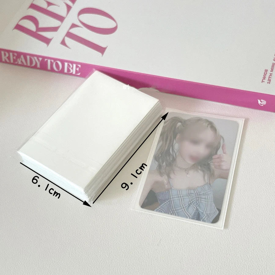 Sharkbang 50pcs/Lot Holo Card Sleeves 61x91mm 20C Macaron Color Kpop Holder For Postcards Films Game Cards Photocard Protector