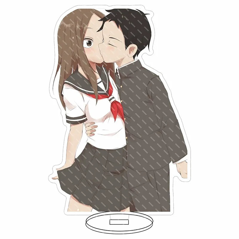 16CM Anime Figure Teasing Master Takagi-san Nishikata Takagi Cos Acrylic Stand Ornaments Cute Chrismas Gifts