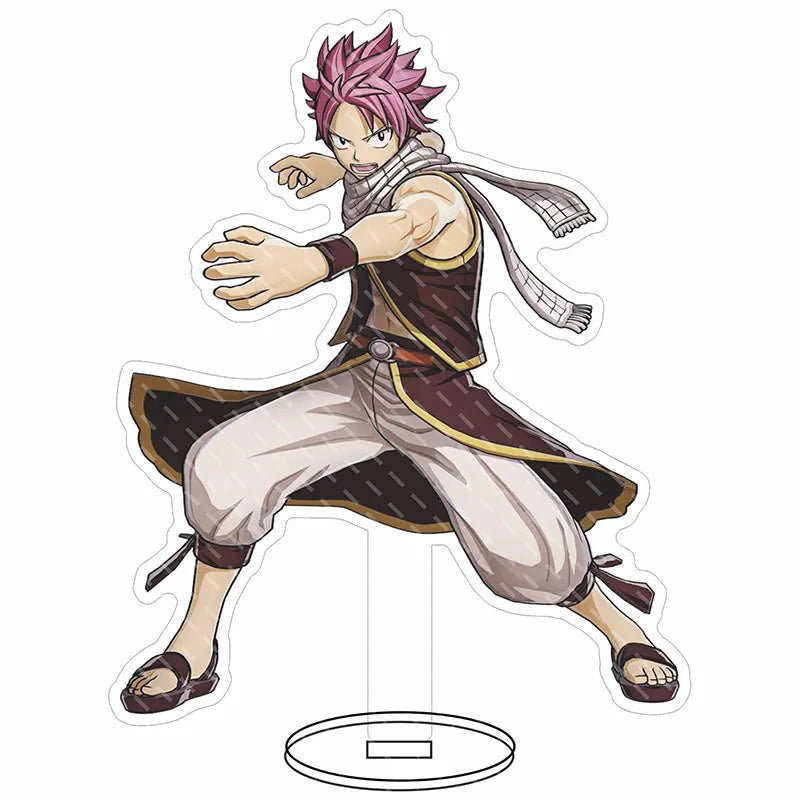 16CM Anime Figure FAIRY TAIL Natsu Dragneel Lucy Heartfilia Erza Scarlet Wendy Marvell Cos Acrylic Big Stand Ornaments Gifts