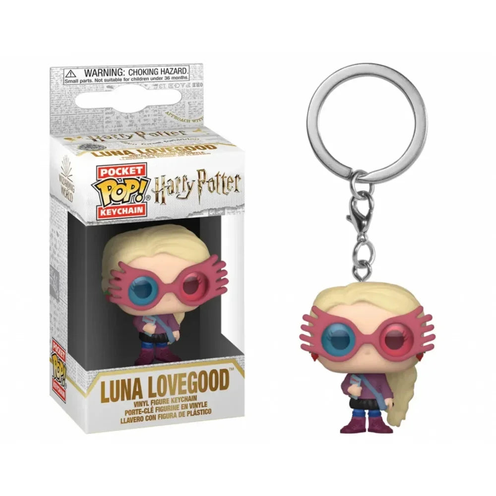Funko POP Keychain Toy Hermione Granger Dobby Dumbledore Malfoy Ginny Ron Hedwig Snape Voldemort Luna Pocket Pop Key Ring Toy