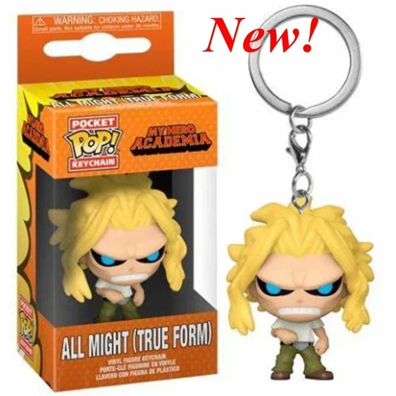 Funko Pop Keychain Toy My Hero Academia Deku Kyoka Jiro Neito Monoma Izuku Midoriya Shoto Todoroki All Might Bakugo PVC Toys