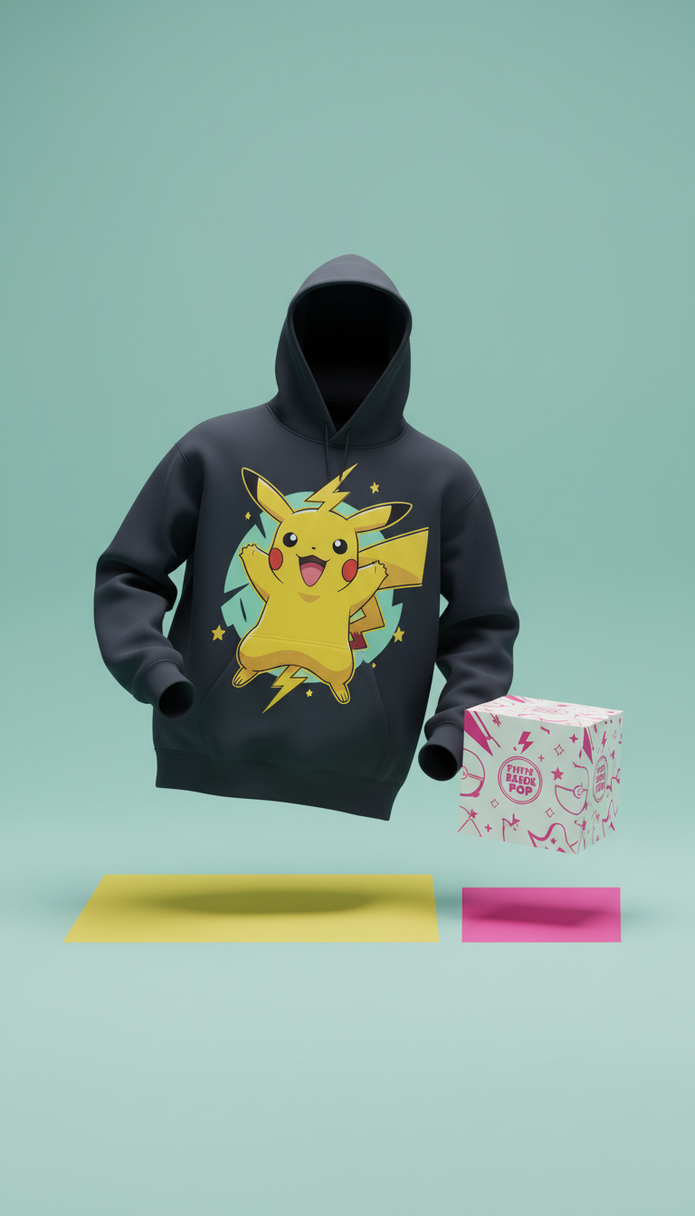 Electric Pikachu Graphic Hoodie