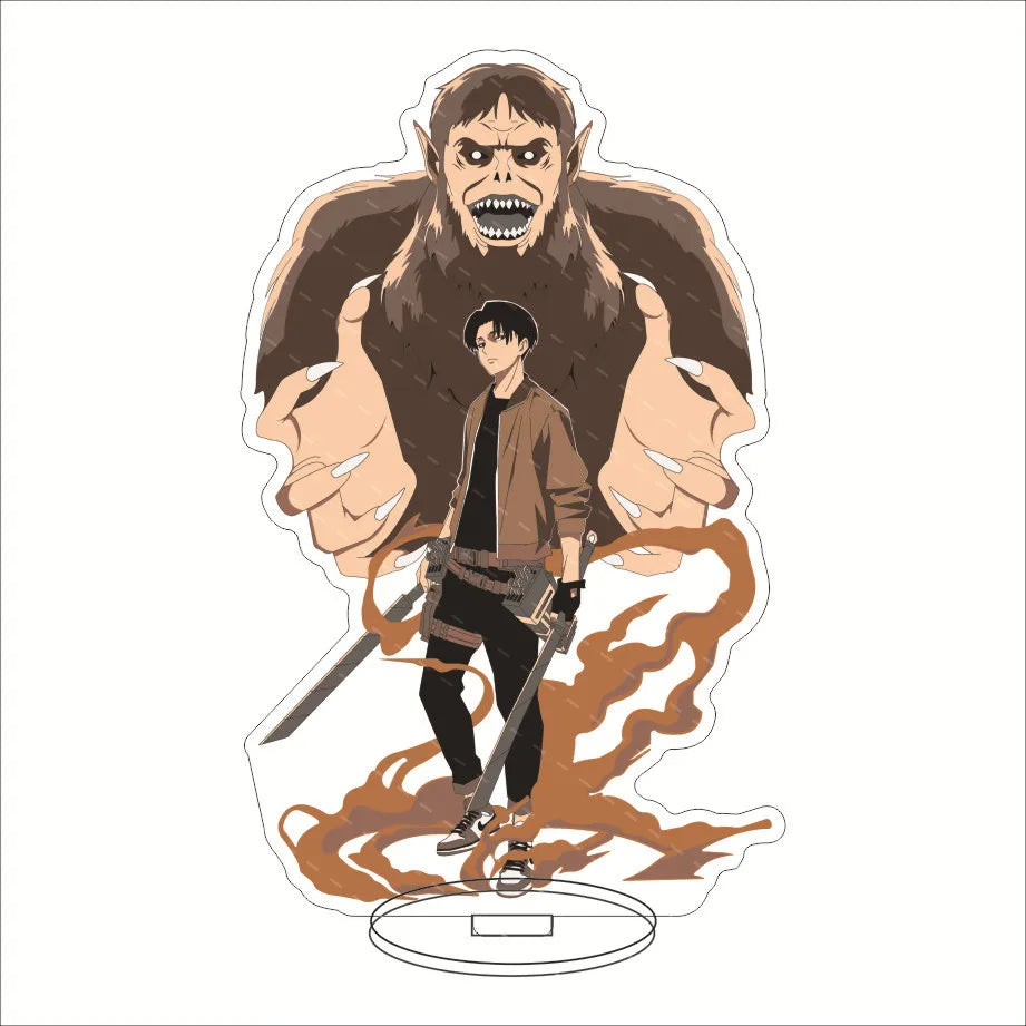 16CM Anime Figure ‌Attack on Titan Eren Jaeger Mikasa Ackerman Armin Arlert Levi Ackerman Cos Acrylic Stand Ornaments Gifts