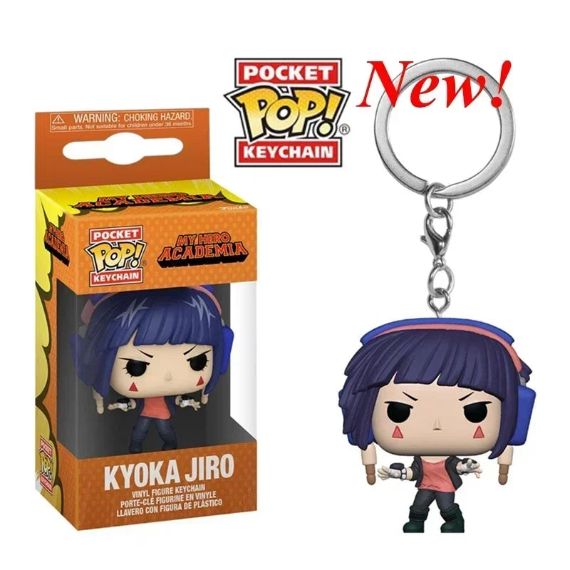 Funko Pop Keychain Toy My Hero Academia Deku Kyoka Jiro Neito Monoma Izuku Midoriya Shoto Todoroki All Might Bakugo PVC Toys
