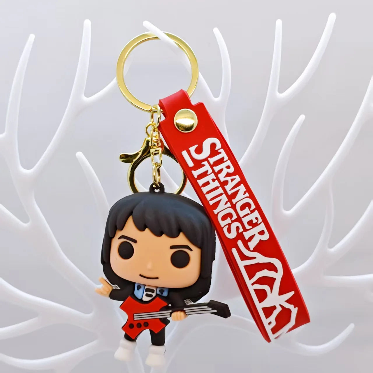 Funko Pop Pocket Pop Keychain Stranger Things Eleven Robin Barb Steve Dustin Key Ring Chain Model Toy Adults Children Gift Toys