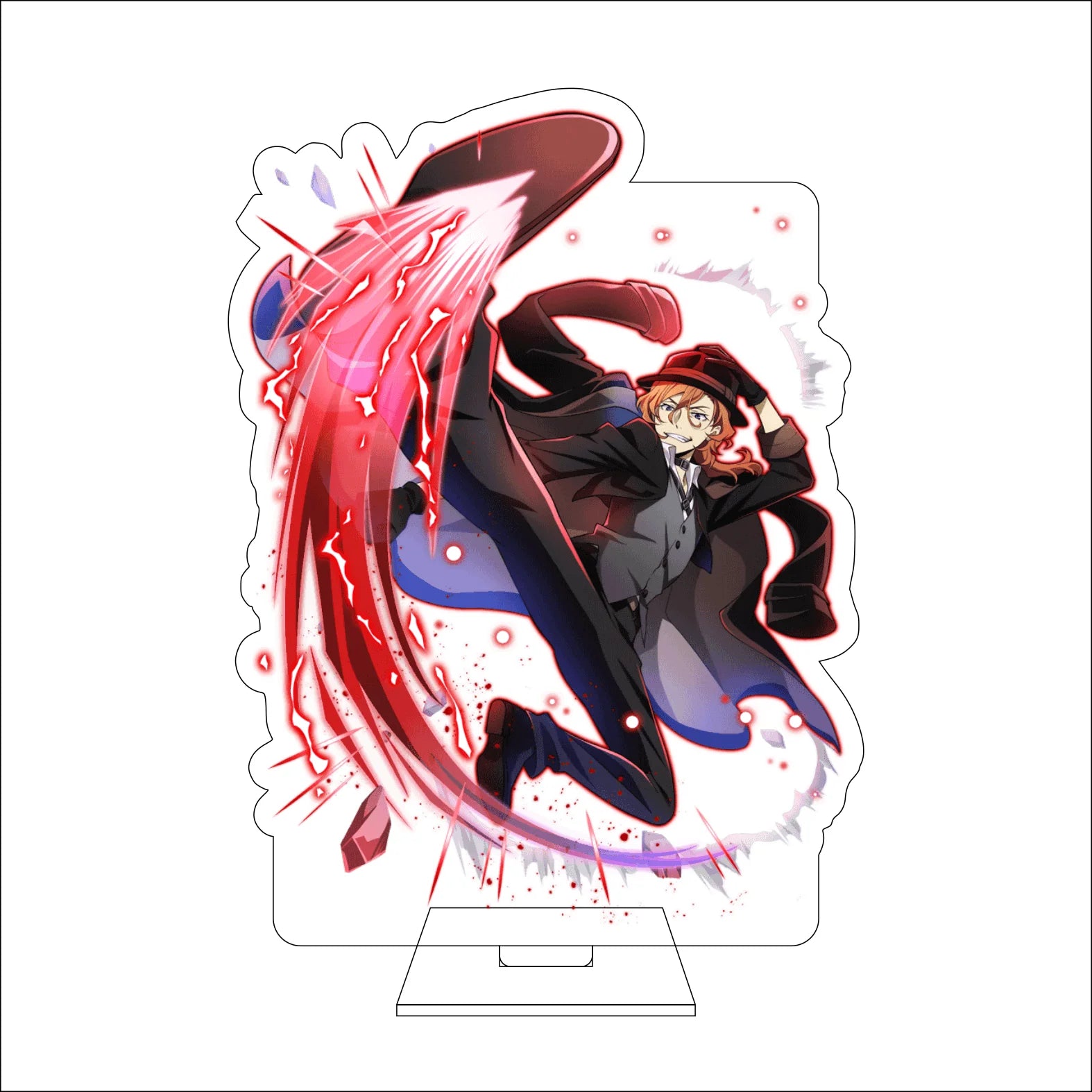 16CM Anime Bungo Stray Dogs Cosplay Acrylic Figure Stand Plate Ryunosuke Akutagawa Nakahara Chuuya Ornaments Gifts
