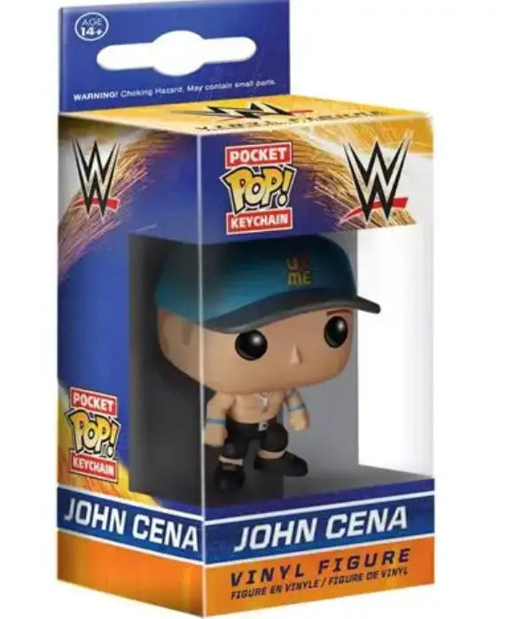 FUNKO POP Pocket Keychain WWE Boxing Challenge Arena Star John Cena Key Chains Kid Action Figure Toy Key Rings Gift