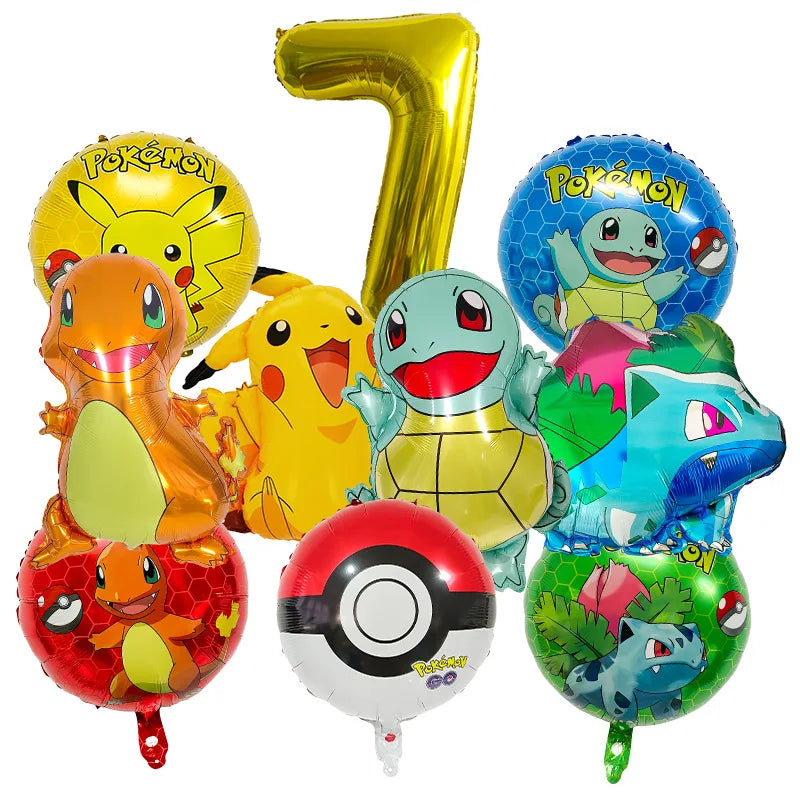 Giant PokeMons Theme Foil Balloons Birthday Party Decoration for Kids Birthday Party Gift Favors photo booth Baby Shower Balloon