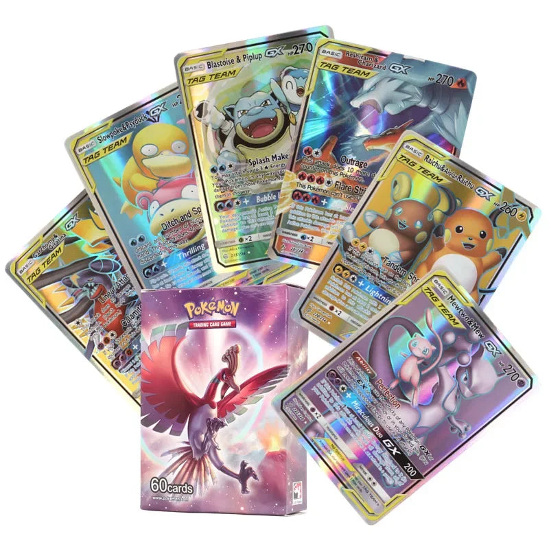 60/100Pcs English Pokemon Cards Shining MEGA GX Vmax TAG EX Vstar V Collection Cards Toys Children Gift