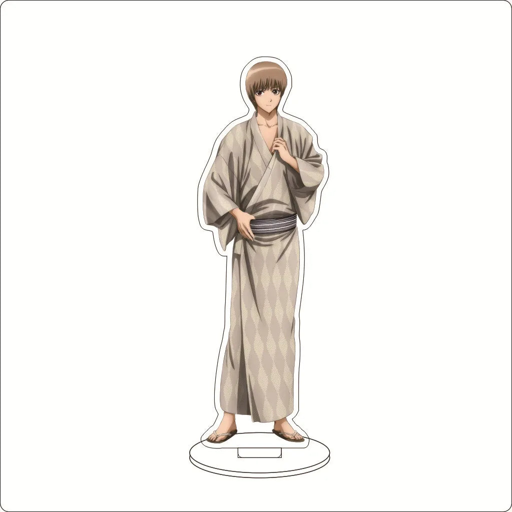 16CM Anime Gintama Sakata Gintoki Shimura Shinpachi Kagura Kondou Isao Okita Sougo Cos Acrylic Figure Stand Ornaments Gifts
