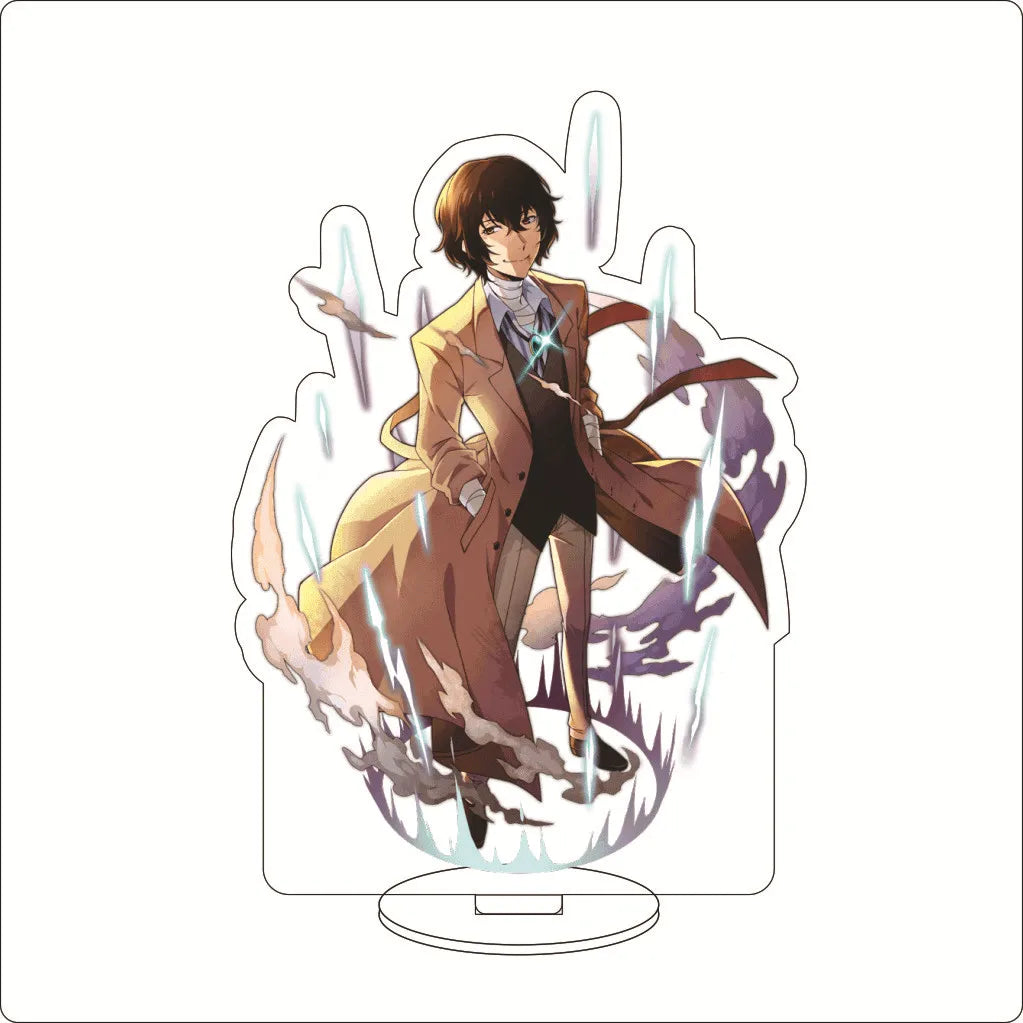 16CM Anime ‌Bungo Stray Dogs Nakajima Atsushi Dazai Osamu Kunikida Doppo Edogawa Ranpo Cos Acrylic Figure Stand Ornaments Gifts