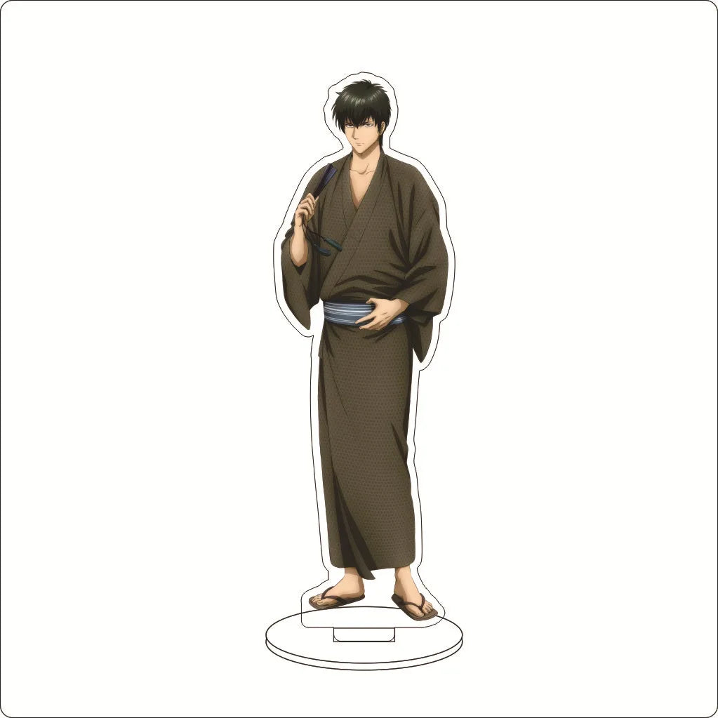 16CM Anime Gintama Sakata Gintoki Shimura Shinpachi Kagura Kondou Isao Okita Sougo Cos Acrylic Figure Stand Ornaments Gifts