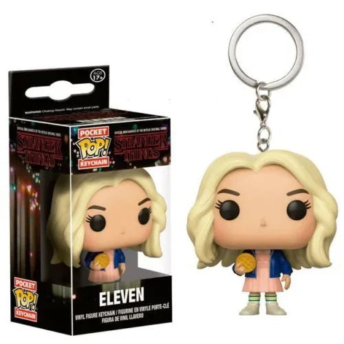 Funko POP NEW  ELEVEN Demogorgon DUSTIN Barb Steve Robin Keychain Toy Vinyl Figure Pocket Keychain Model Kid Toys