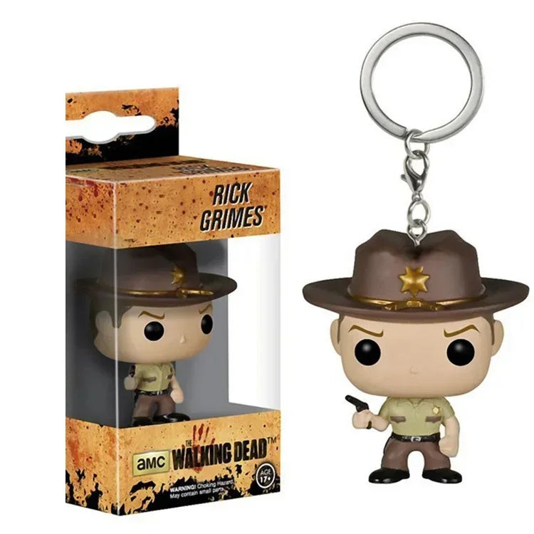 2026 Funko Pocket Keychains The Walking Dead Negan Action Figures Rick Grime Daryl Dixon Keychain Toys Figure Gift Toys
