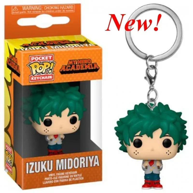 Funko Pop Keychain Toy My Hero Academia Deku Kyoka Jiro Neito Monoma Izuku Midoriya Shoto Todoroki All Might Bakugo PVC Toys