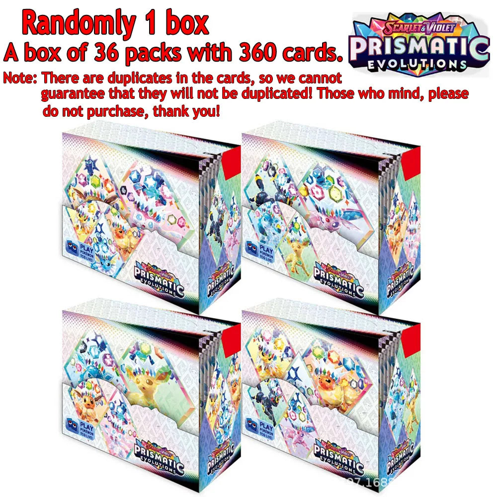360Pcs Pokemon Card Prismatic Evolutions Scarlet Violet 151 Destined Rivals Black Bolt English Booster Battle Transaction Card