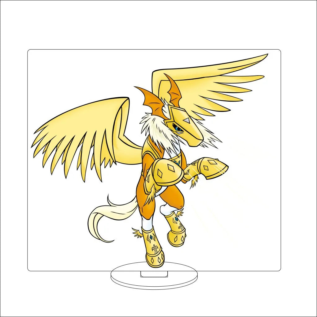 16CM Anime Digital Monster Hououmon Metal Greymon Drimogemon Cherubimon Cos Acrylic Figure Stand Ornaments Chirstmas Gifts