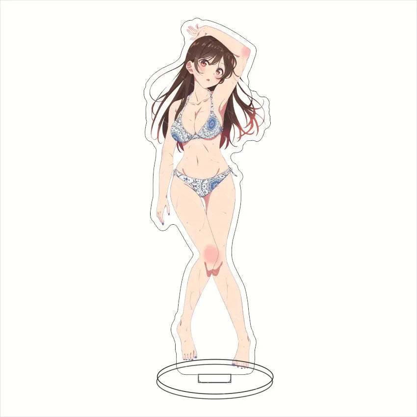 16CM Anime Figure Rent A Girlfriend‌ Mizuhara Chizuru Sarashina Ruka Nanami Mami Sakurasawa Sumi Cos Acrylic Stand Ornaments