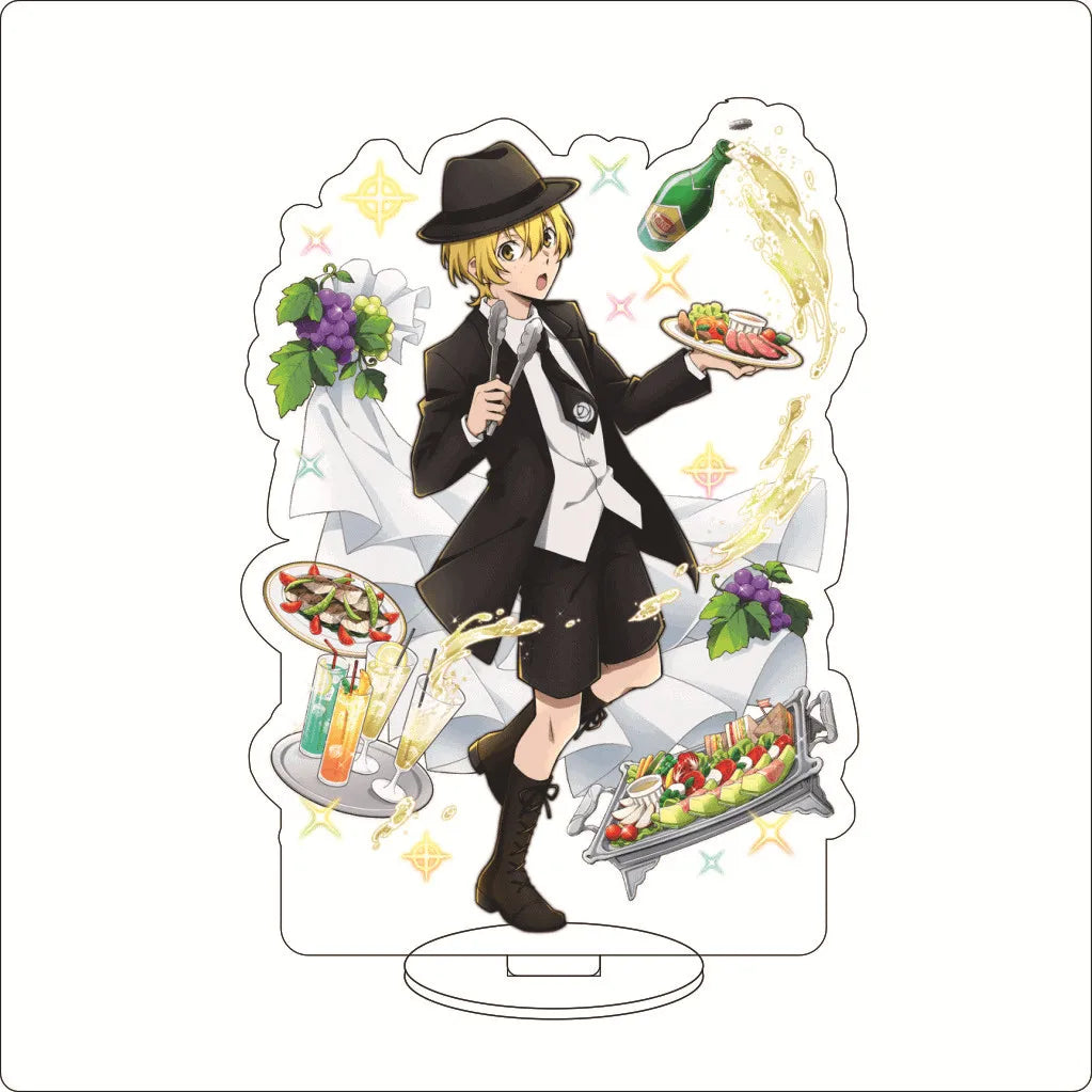 16CM Anime ‌Bungo Stray Dogs Nakajima Atsushi Dazai Osamu Kunikida Doppo Edogawa Ranpo Cos Acrylic Figure Stand Ornaments Gifts