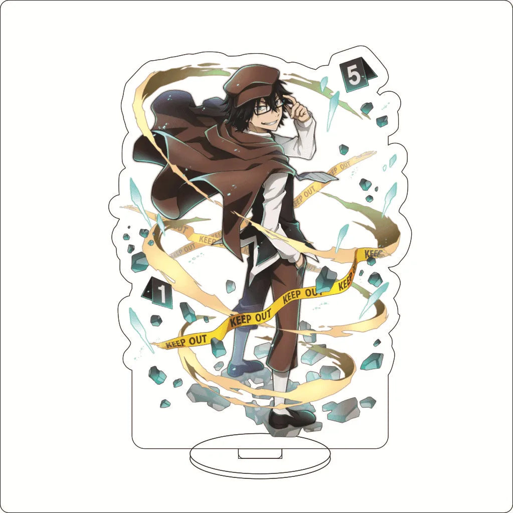 16CM Anime ‌Bungo Stray Dogs Nakajima Atsushi Dazai Osamu Kunikida Doppo Edogawa Ranpo Cos Acrylic Figure Stand Ornaments Gifts