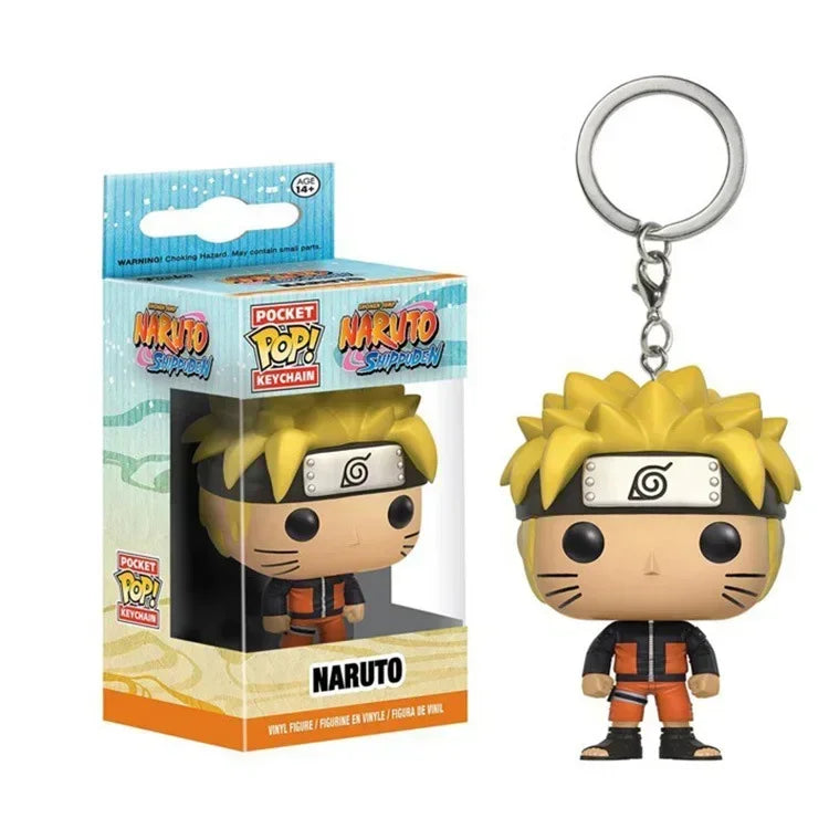 Funko Pop Naruto Kurama Sasuke Wakaki Boruto SIX PATH KAKASHI Vinyl Figures Keychain Toys Pocket Pop Keyring Car Bag Toy