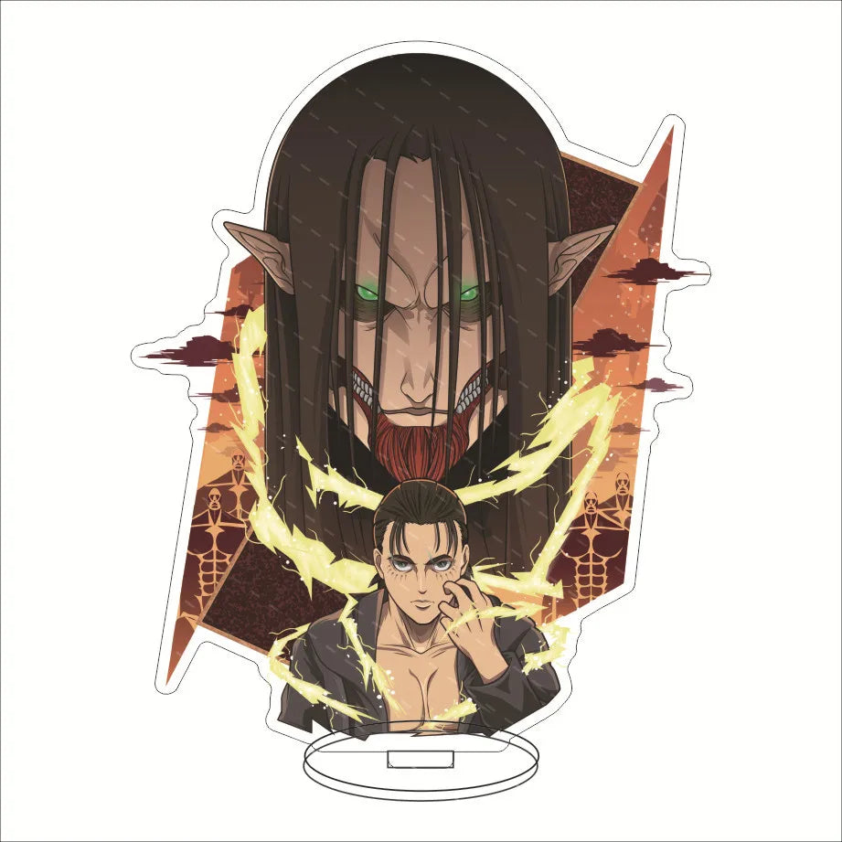 16CM Anime Figure ‌Attack on Titan Eren Jaeger Mikasa Ackerman Armin Arlert Levi Ackerman Cos Acrylic Stand Ornaments Gifts