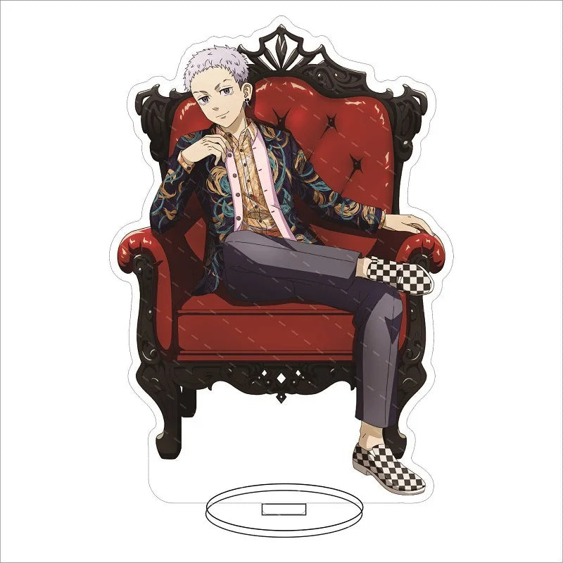 16CM Anime Figure ‌Tokyo Revengers Hanagaki Takemichi Matsuno Chifuyu Mikey‌ Basho Keisuke Cos Acrylic Stand Ornaments Gifts