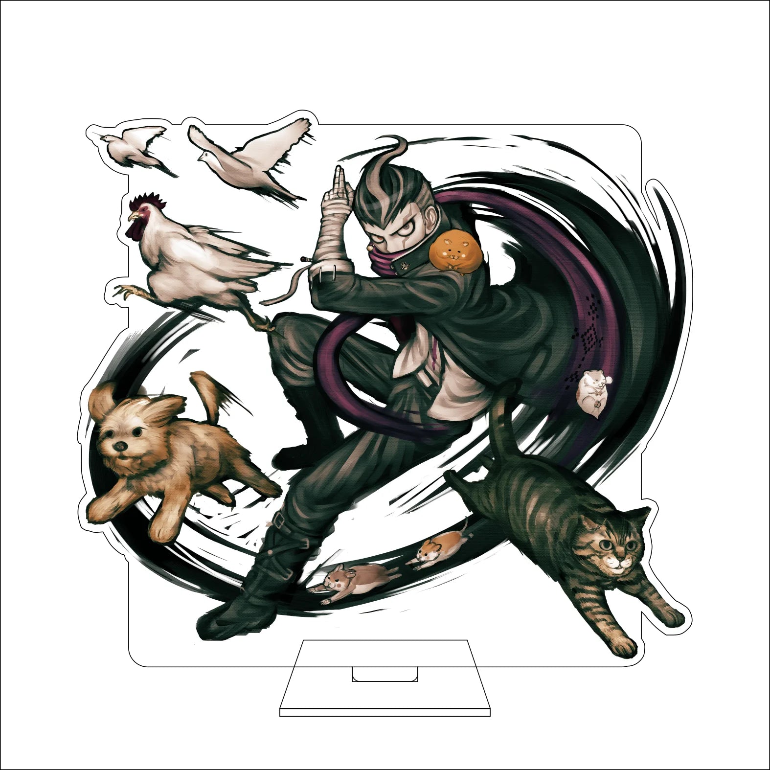 16CM Anime Danganronpa Cosplay Acrylic Figure Stand Plate Naegi Makoto Maizono Sayaka Genocider Syo Ornaments Gifts