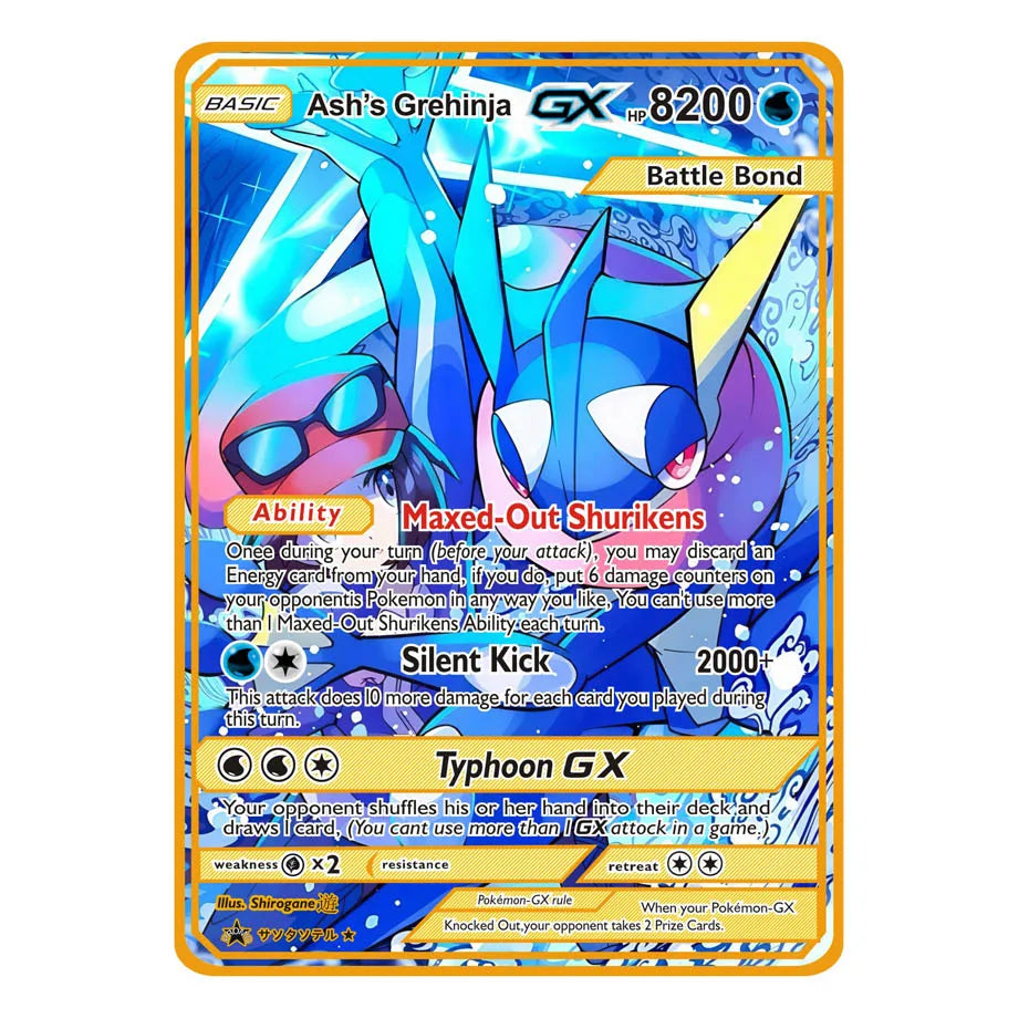 2026 NEW Pokemon Metal Card 10000 Points Arceus Charizard Super Card Golden English Mewtwo Vmax GX EX Anime Collection Card Gift