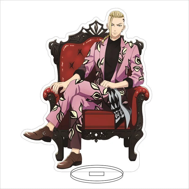 16CM Anime Figure ‌Tokyo Revengers Hanagaki Takemichi Matsuno Chifuyu Mikey‌ Basho Keisuke Cos Acrylic Stand Ornaments Gifts