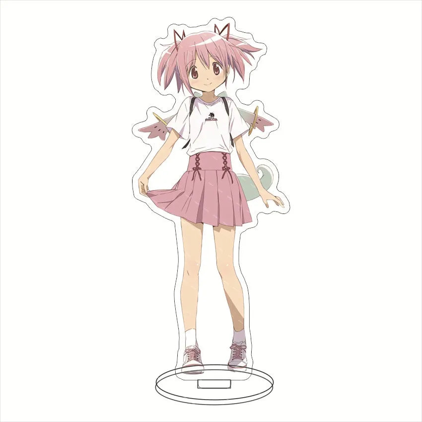 16CM Anime Figure Puella Magi Madoka Magica Kaname Madoka Sakura Kyouko Akemi Homura Cos Acrylic Stand Ornaments Cute Gifts