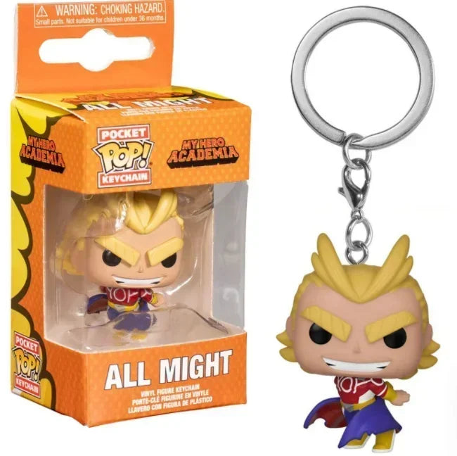 Funko Pop Keychain Toy My Hero Academia Deku Kyoka Jiro Neito Monoma Izuku Midoriya Shoto Todoroki All Might Bakugo PVC Toys
