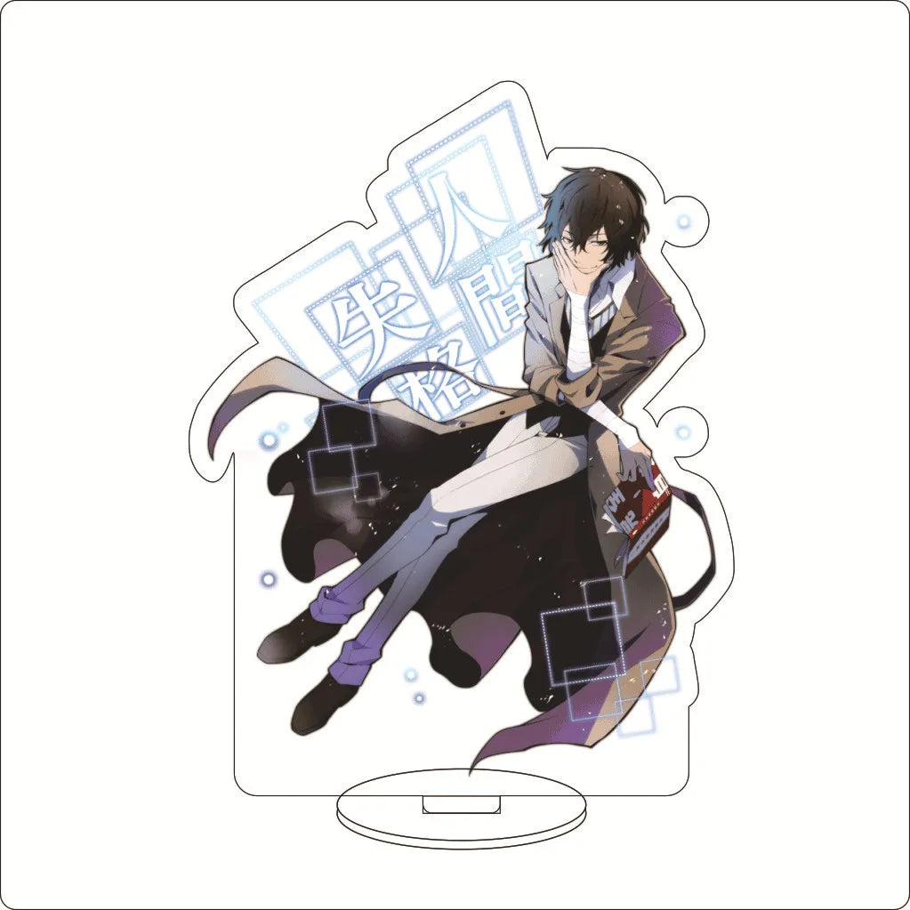 16CM Anime ‌Bungo Stray Dogs Nakajima Atsushi Dazai Osamu Kunikida Doppo Edogawa Ranpo Cos Acrylic Figure Stand Ornaments Gifts
