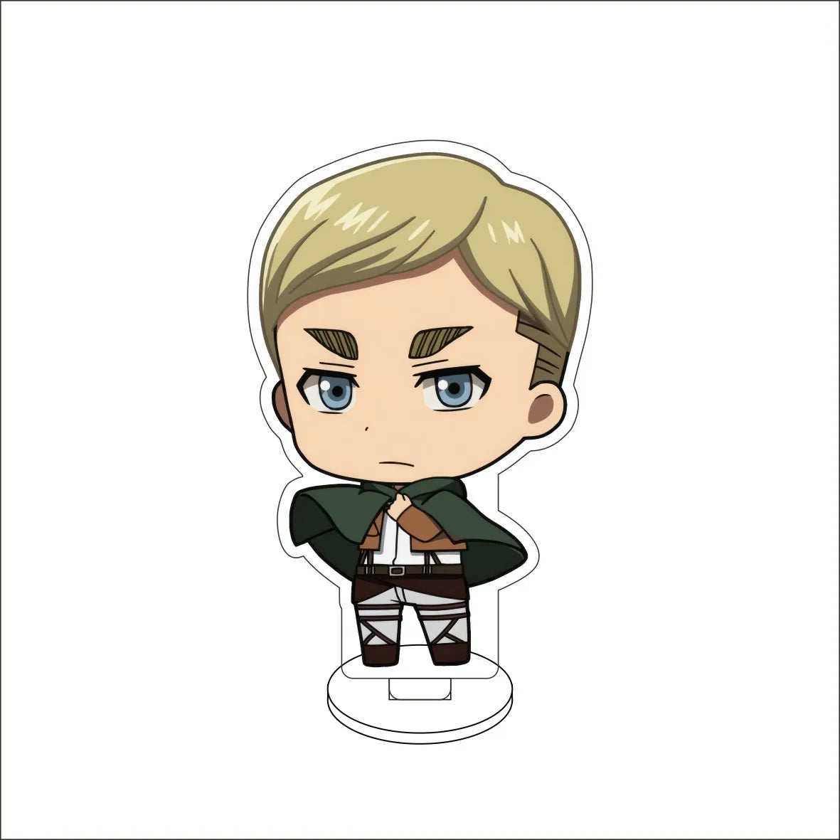 10CM Anime Attack on Titan Eren Jaeger Hange Zoë Mikasa Ackerman Armin Arlert Cos Acrylic Figure Stand Cute Gifts Ornaments
