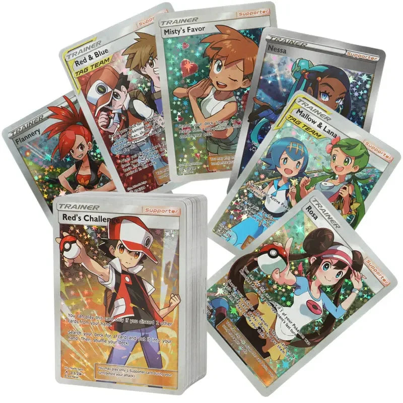 60/100Pcs English Pokemon Cards GX Tag Team Vmax EX Mega Shining Game Battle Carte Trading Collection Cards Toys Children Gifts