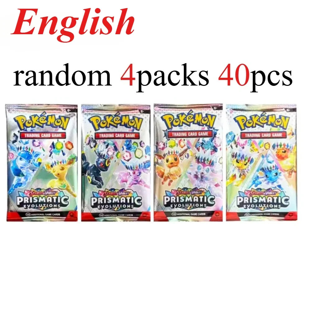 40 Pcs Pokemon Card Prismatic 151 Evolutions English Booster Battle Pokemon Card Game Carte Trading Collection Cards Gift