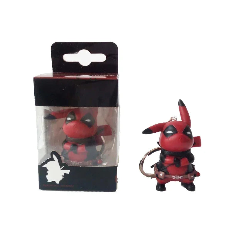 FUNKO POP The Avengers Marvels Iron Man Rocket Spider-man Hulk Loki Thor Captain America Panther Pocket Keychain Model Toys Gift