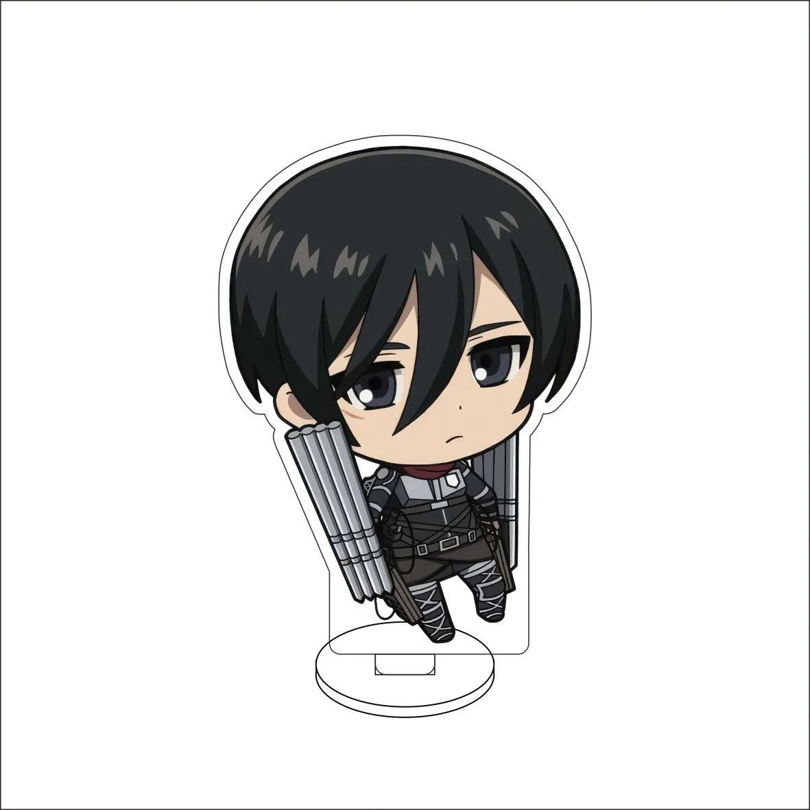 10CM Anime Attack on Titan Eren Jaeger Hange Zoë Mikasa Ackerman Armin Arlert Cos Acrylic Figure Stand Cute Gifts Ornaments