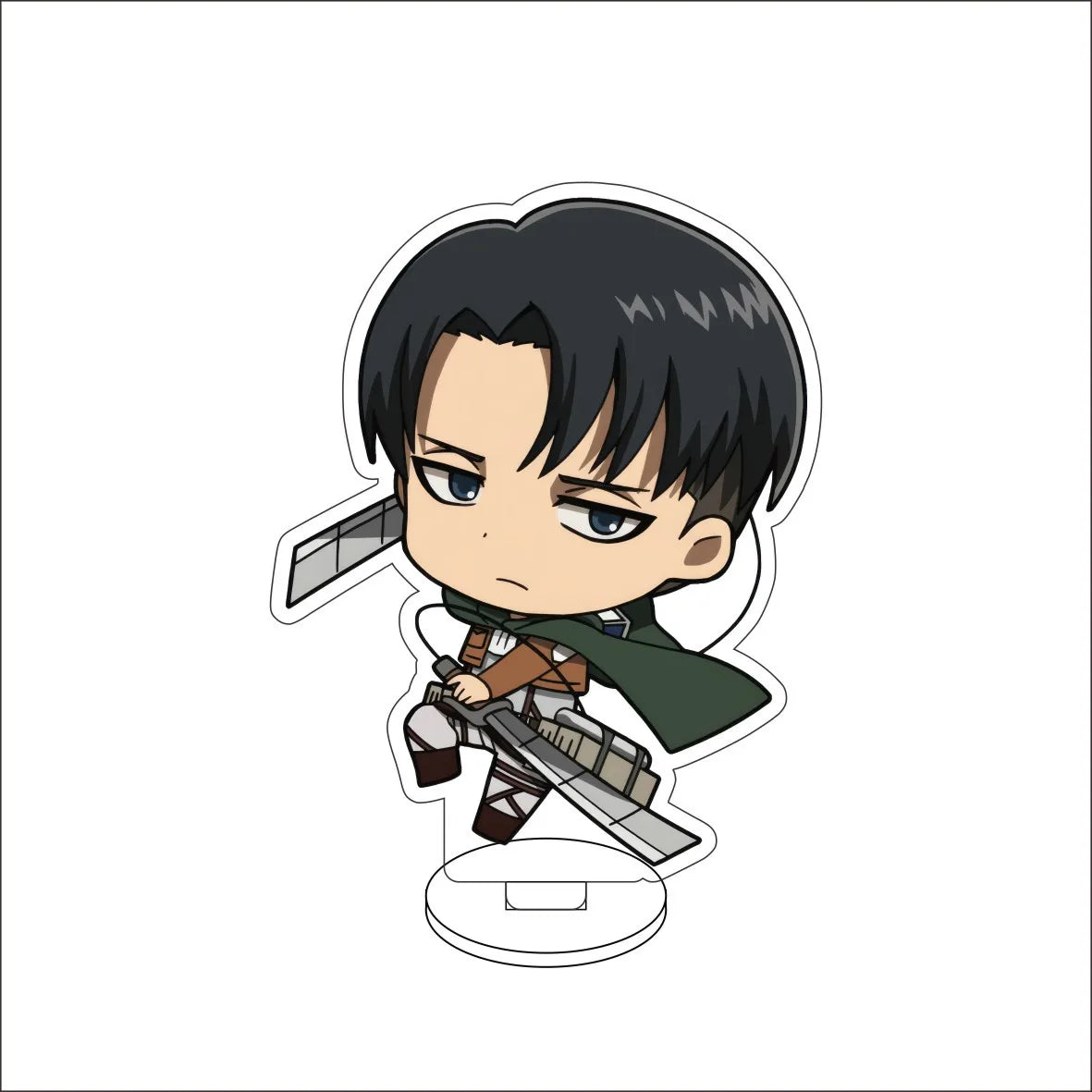 10CM Anime Attack on Titan Eren Jaeger Hange Zoë Mikasa Ackerman Armin Arlert Cos Acrylic Figure Stand Cute Gifts Ornaments