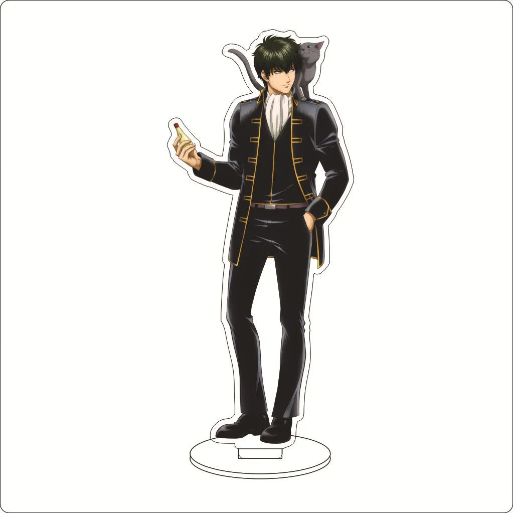 16CM Anime Gintama Sakata Gintoki Shimura Shinpachi Kagura Kondou Isao Okita Sougo Cos Acrylic Figure Stand Ornaments Gifts